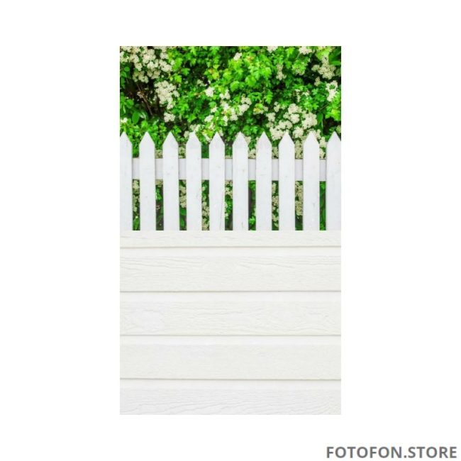 Фотофон стіна підлога "Білий Паркан"