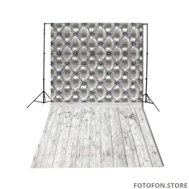 Фотофон Стіна Підлога "Срібна шкіра та сірі дошки"