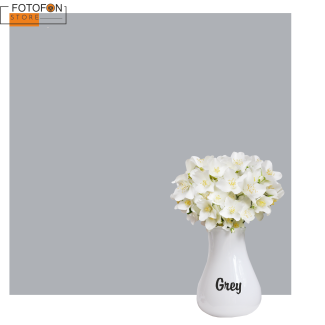 Фотофон вініловий Grey Universal, сірий однотонний фон для зйомки