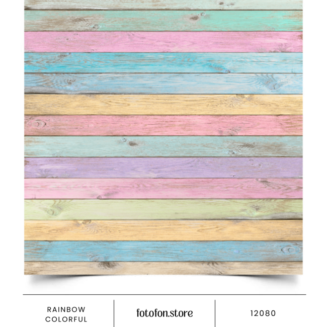 Вініловий фотофон Rainbow colorful wooden