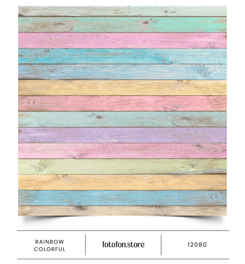 Вініловий фотофон Rainbow colorful wooden