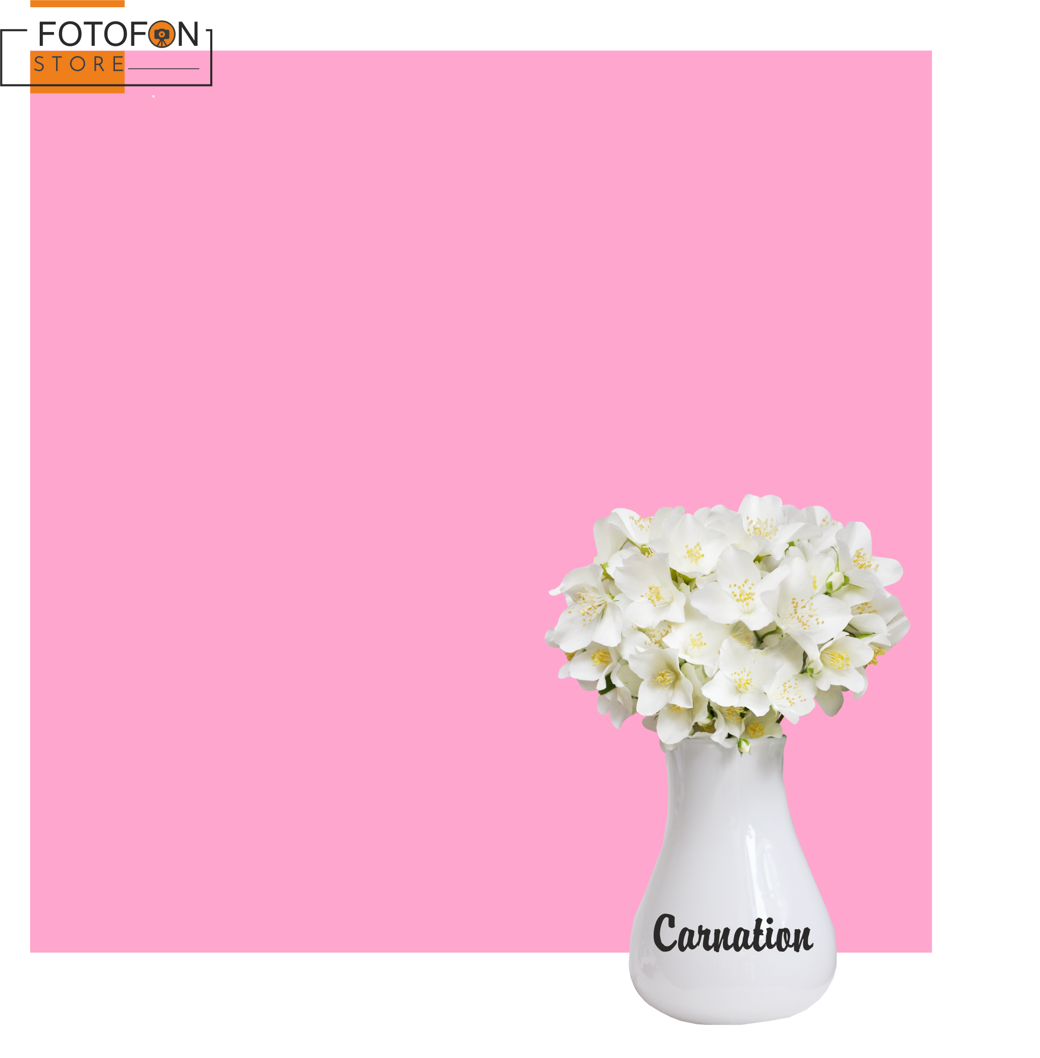 Однотонний вініловий рожевий фотофон Carnation