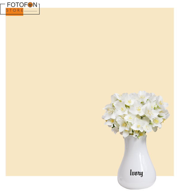 Однотонний фон пастельно-бежевий, фон для фото вініловий студійний Ivory