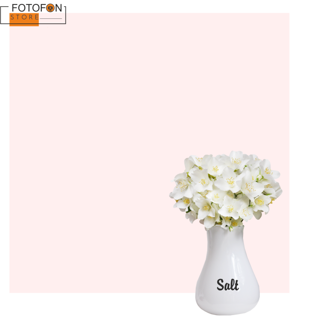 Однотонний фотофон бежевий, вініловий студійний фон для фото Salt