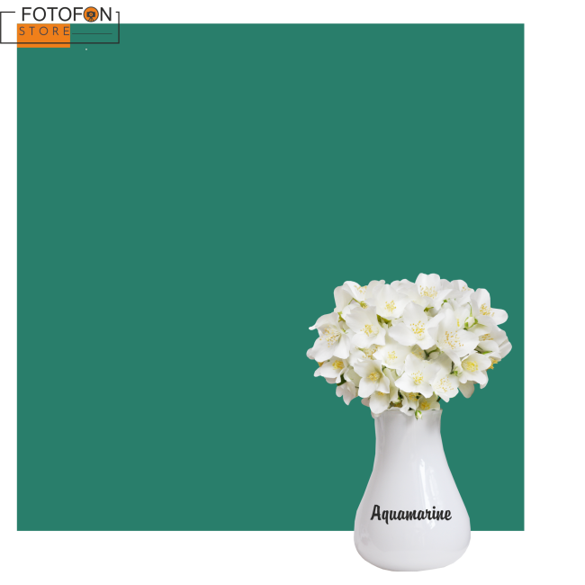 Фотофон однотонний Бірюзовий Aquamarine