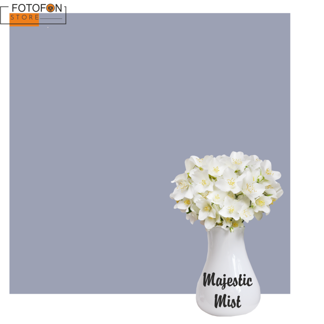 Однотонний фон Сірий, вініловий студійний фон для фото Majestic mist