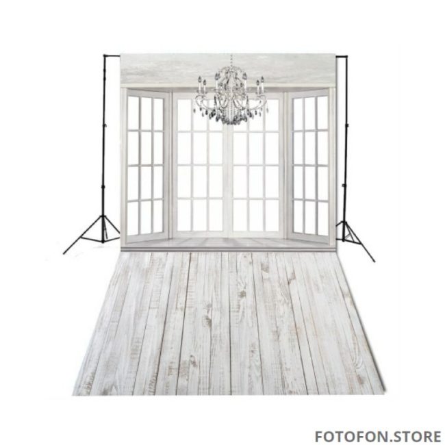 Вініловий фон "Вікно та люстра"