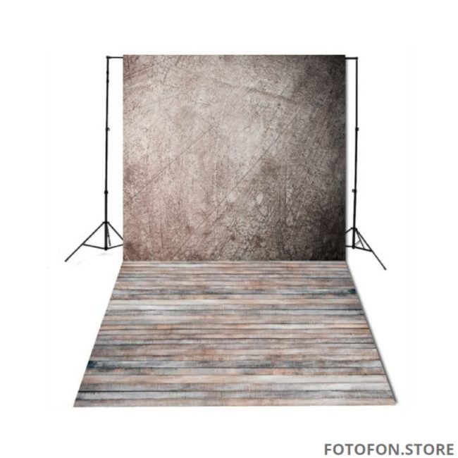 Вініловий фотофон для студійної зйомки Коричнева стіна та підлога