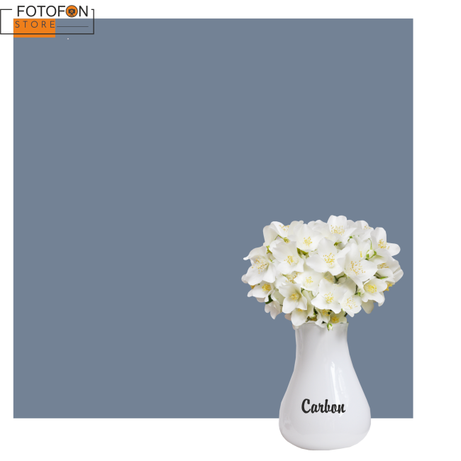 Однотонний фон Сірий, фон для фото студійний вініловий Carbon