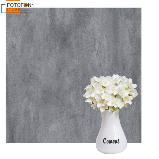 Фотофон, фон для фото вініловий студійний Темно-сірий бетон