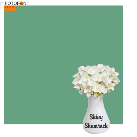 Однотонний вініловий фотофон Блискучий Трилисник Shiny Shamrock