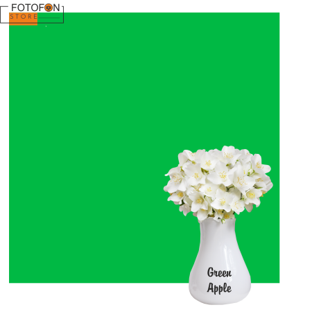 Однотонний вініловий фотофон Зелений Green Аpple