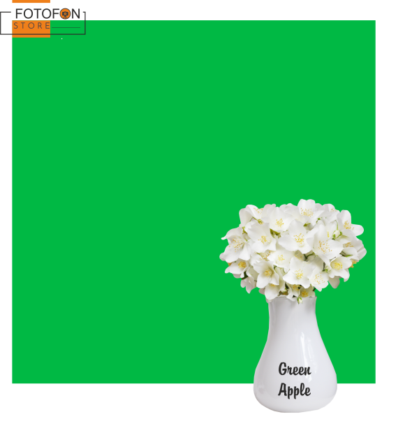 Однотонний вініловий фотофон Зелений Green Аpple