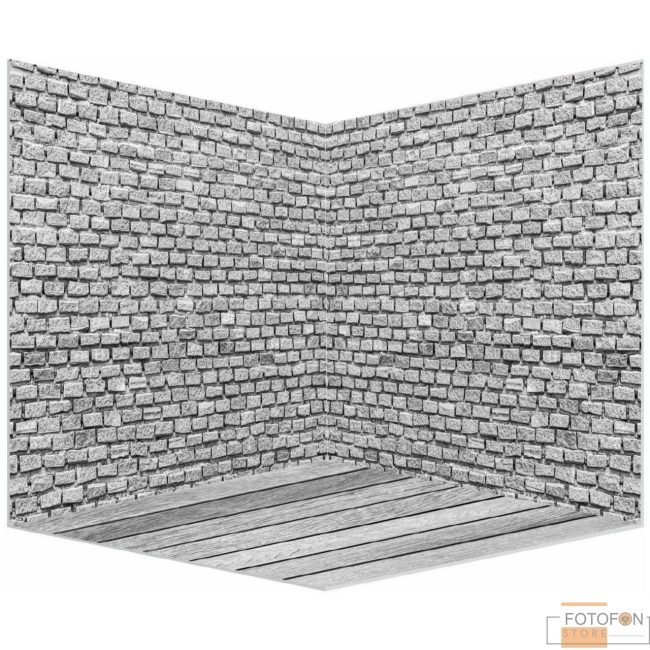 3D вініловий кутовий фотофон "Grey Brick"