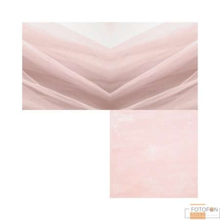 3D вініловий кутовий фотофон Pink fabric - Image 2