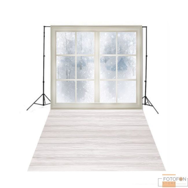 Фотофон Стіна Підлога "Зимове вікно"
