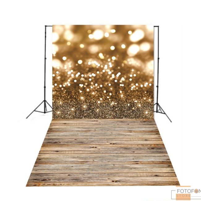 Вініловий фон Стіна Підлога Golden bokeh lights