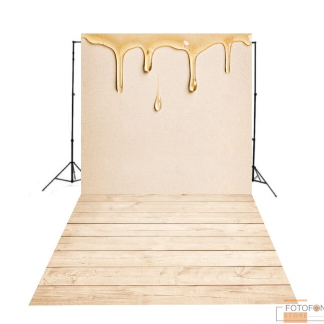 Вініловий фон для фотозйомки Стіна Підлога для меду, тортів, випічки Caramel