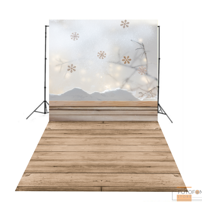 Вініловий фотофон Стіна Підлога "Магія Новорічного Вікна"