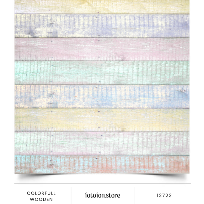 Фотофон, фон для фото вініловий студійний Кольоровий дерев'яний фон