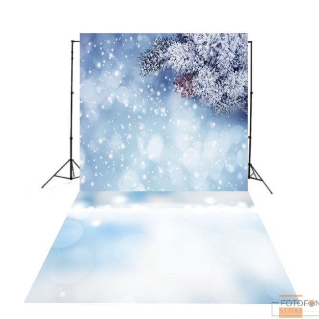 Вініловий фотофон стіна підлога "Зимова Ідилія"