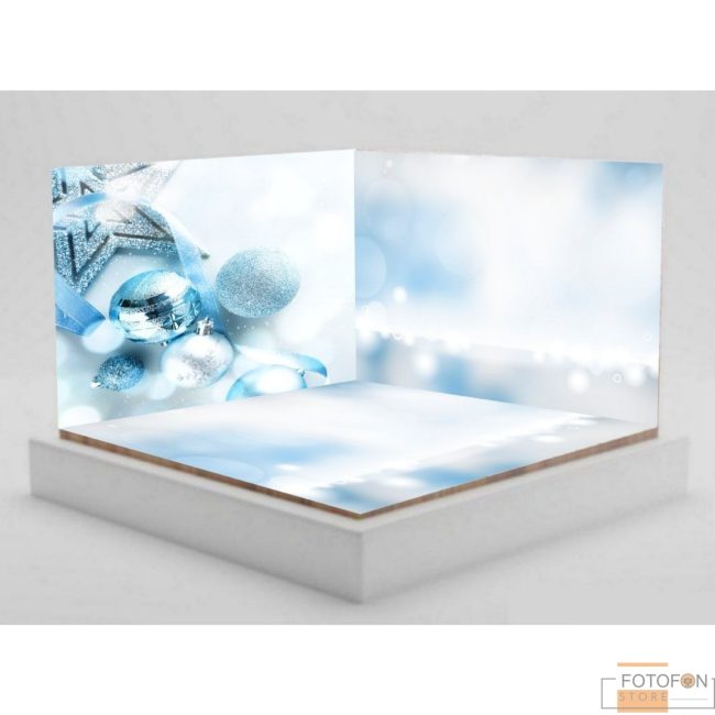 Вініловий фотофон "Кутовий 3D Blue Christmas Balls"