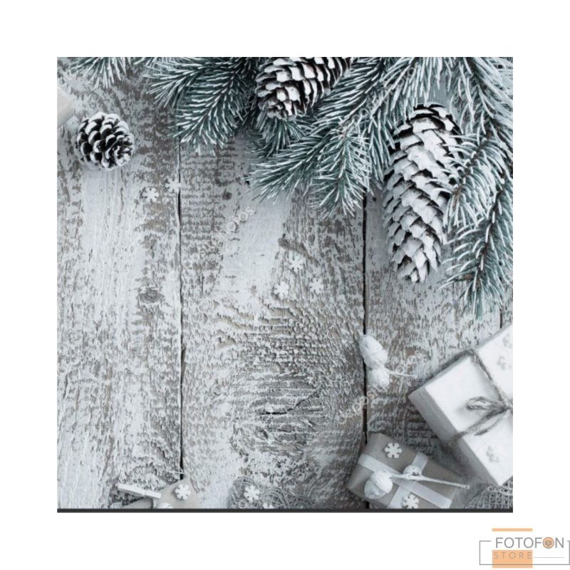 Вініловий фотофон для предметної зйомки Christmas gifts old grey wooden