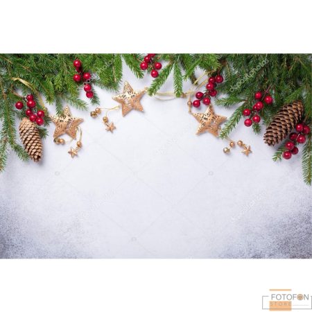 Вініловий фотофон для предметної зйомки Christmas background with fir tree - Image 2
