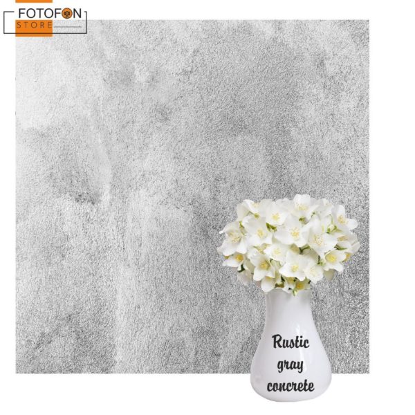 Фотофон, фон для фото вініловий студійний текстурний Rustic gray concrete