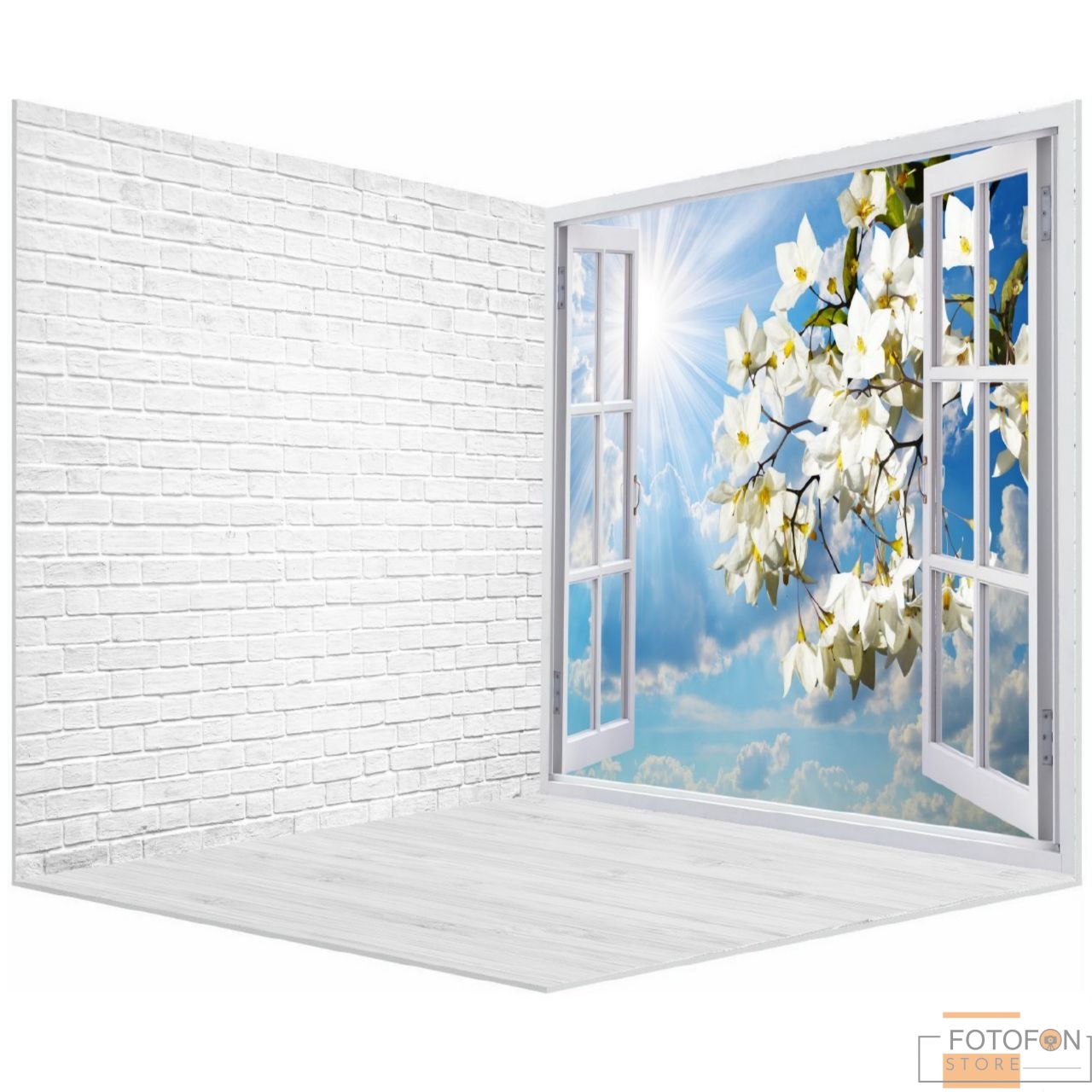 3Д вініловий кутовий фотофон Magnolia Window