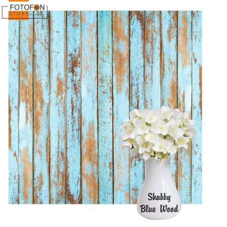 Фотофон, фон для фото вініловий студійний текстурний Shabby Blue wood