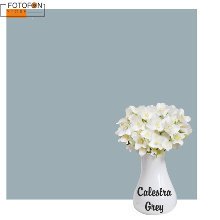 Однотонний фон Сіро-голубий, вініловий студійний фон для фото Calestra Grey