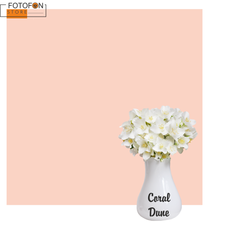 Однотонний фон Бежевий, вініловий студійний фон для фото Coral Dune