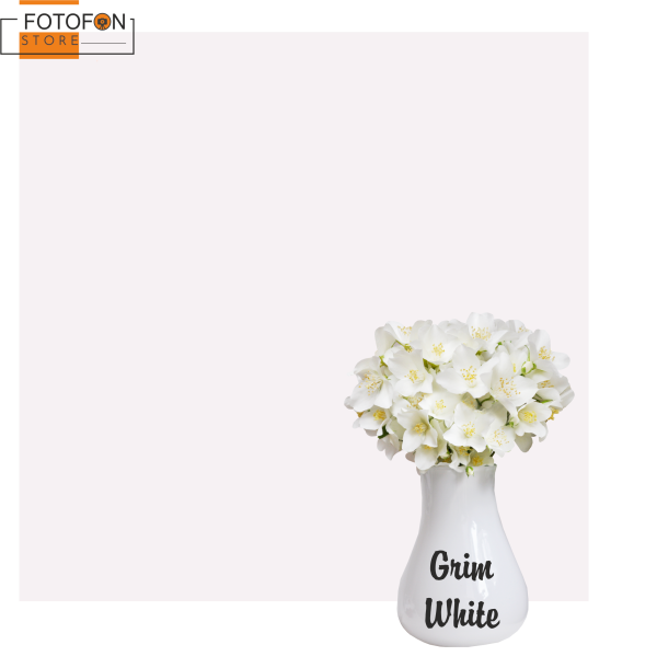 Однотонний фон Світло-сірий, вініловий студійний фон для фото Grim white