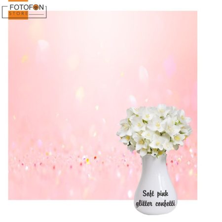 Фотофон, фон для фото вініловий студійний Soft pink glitter confetti