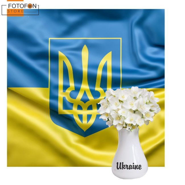 Український фотофон, фон для фото вініловий студійний Flag of Ukraine