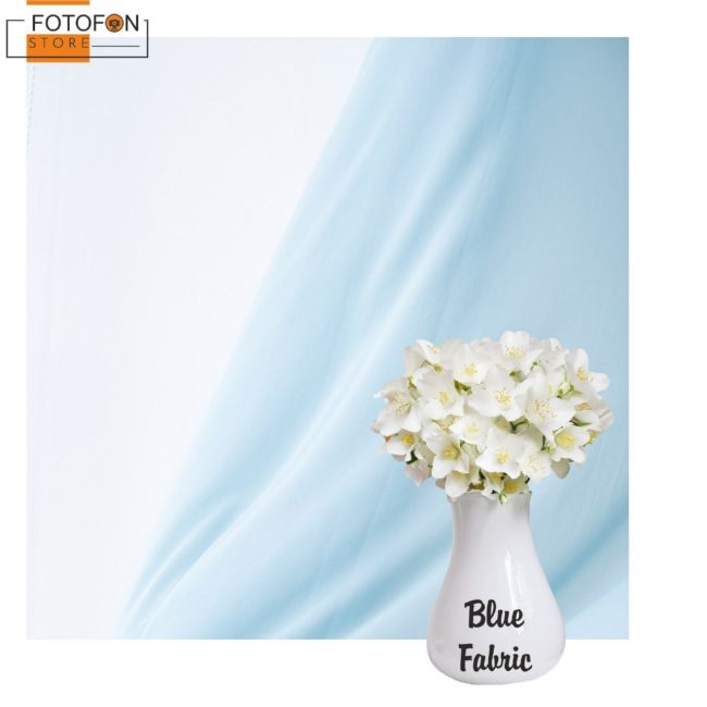 Фотофон, фон для фото вініловий студійний Blue fabric