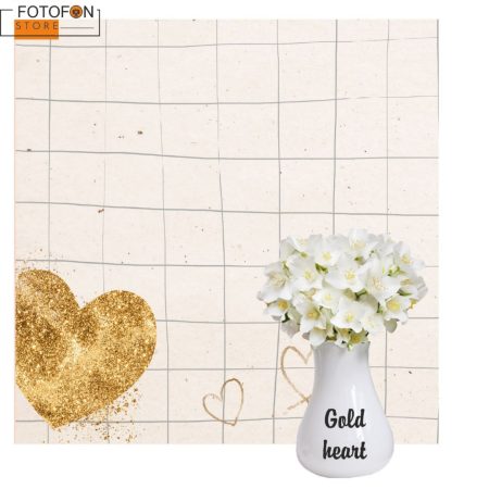 Фотофон, фон для фото вініловий студійний Gold heart