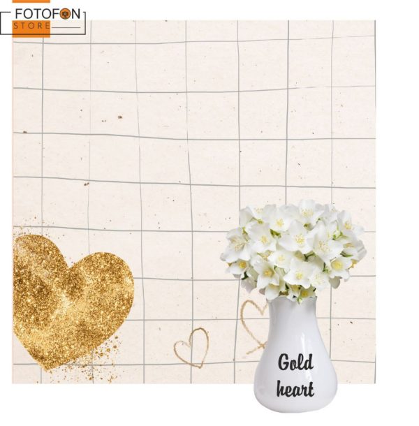 Фотофон, фон для фото вініловий студійний Gold heart