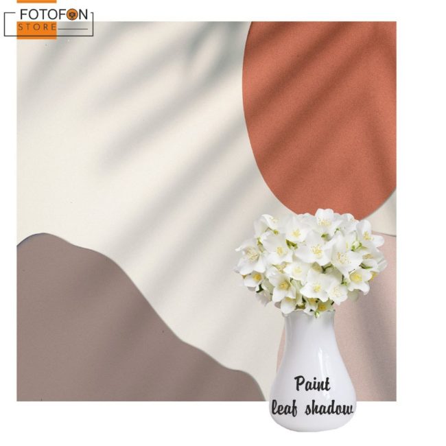 Вініловий фотофон для студійної фотозйомки Paint with leaf shadow