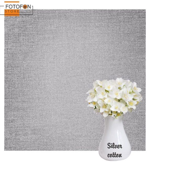Вініловий фотофон для студійної фотозйомки Silver cotton