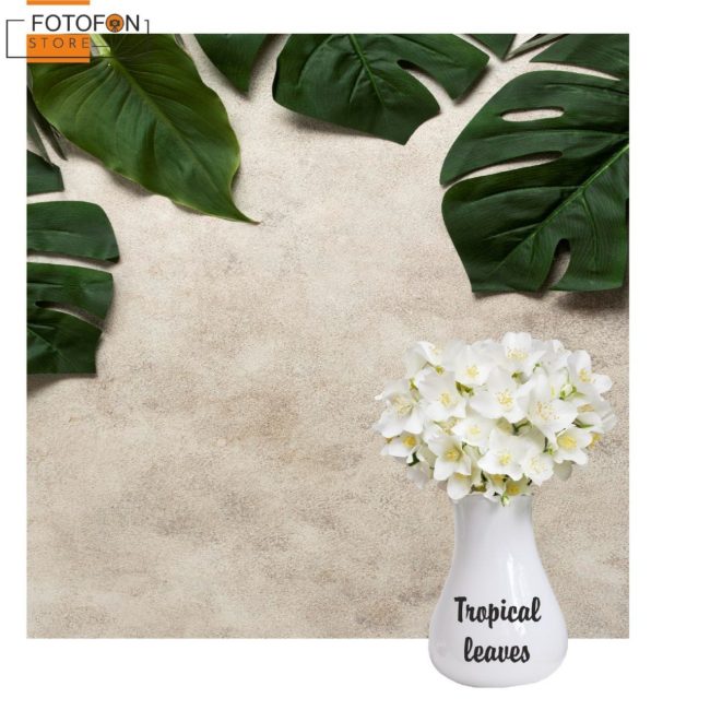 Вініловий фотофон для студійної фотозйомки Tropical leaves