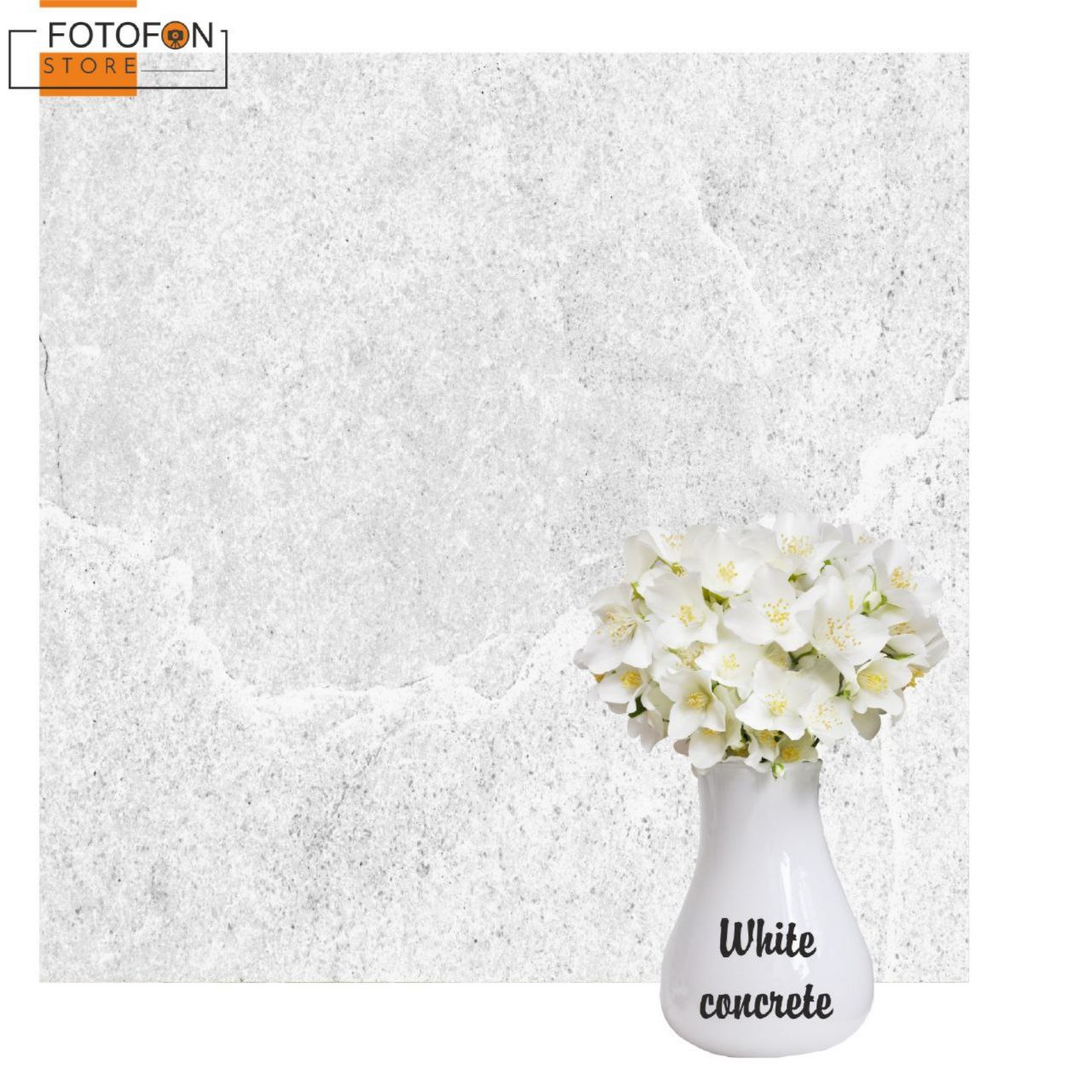 Вініловий фотофон для студійної фотозйомки White concrete texture