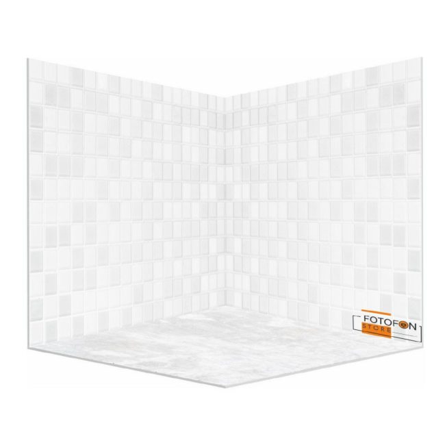 Фотофон вініловий кутовий 3D "Brick White Gloss"