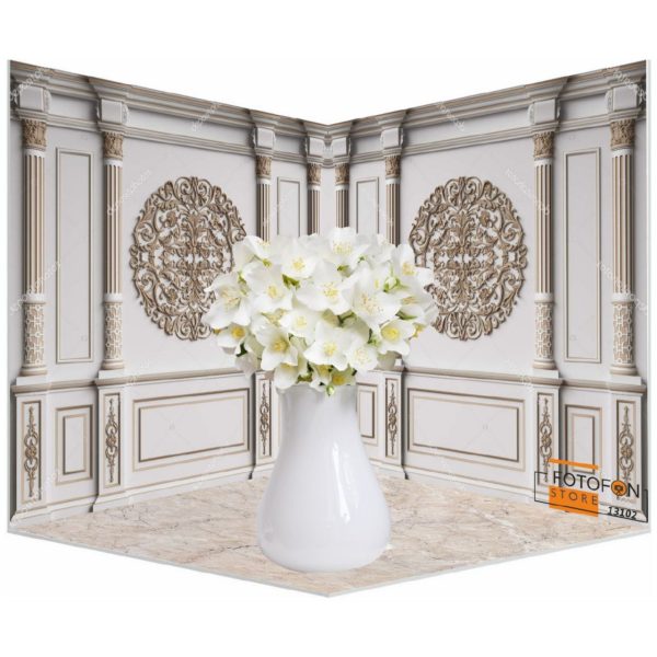 Фотофон вініловий кутовий 3D "Classic Interior Wall"