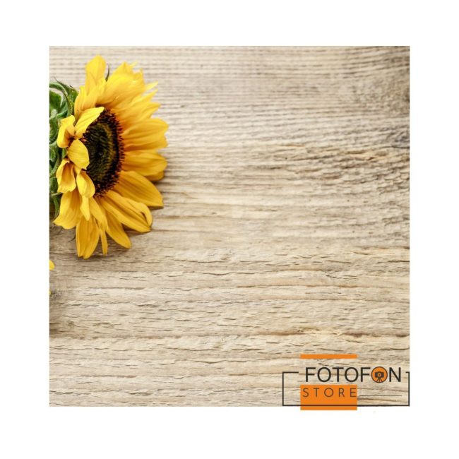 Фотофон, фон для фото вініловий Sunflowers on wooden