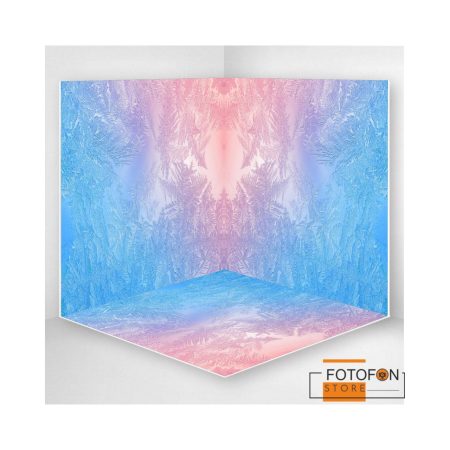 Вініловий кутовий фотофон 3D "Frozen" рожевий з блакитним інеєм