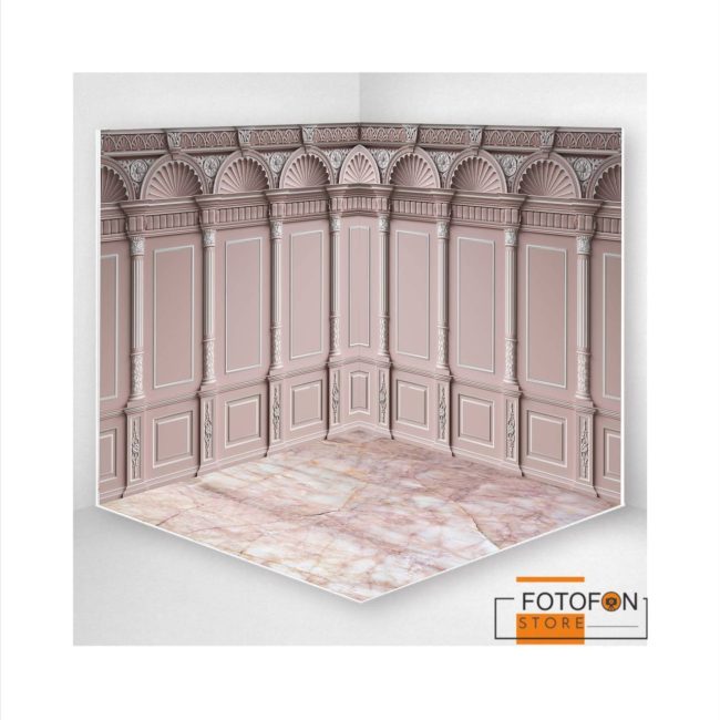 Фотофон вініловий кутовий 3D "Beige Classic Interior"