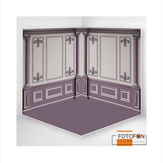 3D вініловий кутовий фотофон Violet Classic Interior
