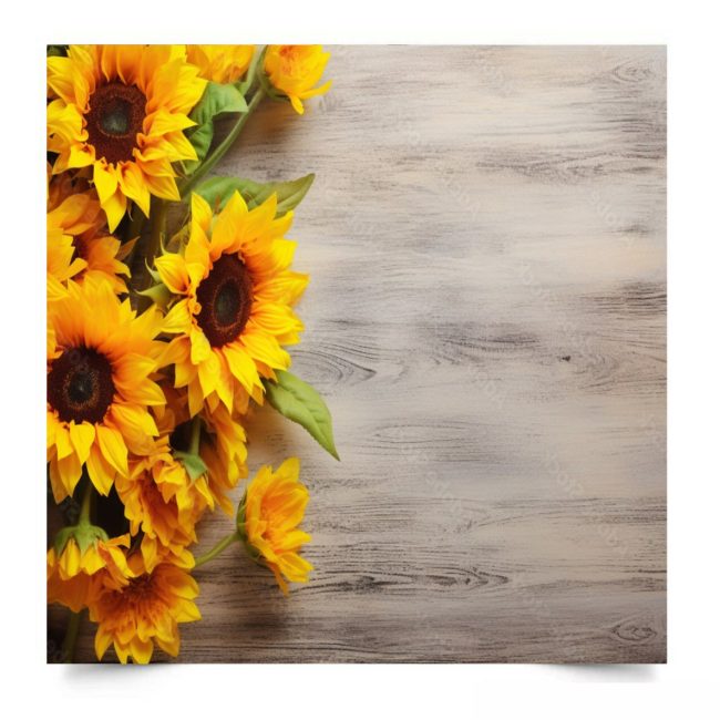 Вініловий студійний фотофон Flowers composition of yellow sunflowers